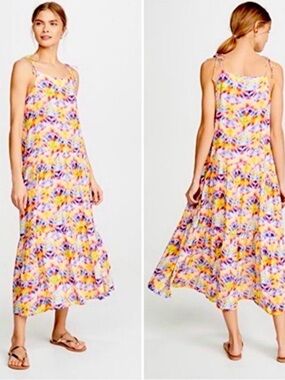 PLAYA LUCILA Women's Multicolor Tie-Dye Midi Sundress - Casual Summer Dress